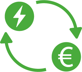Verts énergies - picto revente de surplus